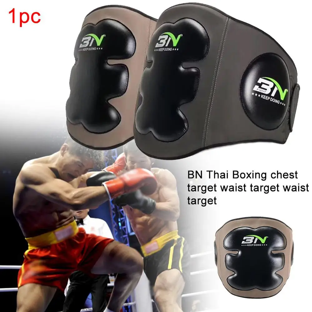 

BNPR Muay Thai Boxing Belly Pad Waist Training Belt MMA Sanda Karate Taekwondo Guards Brace Chest Trainer Fight Protector