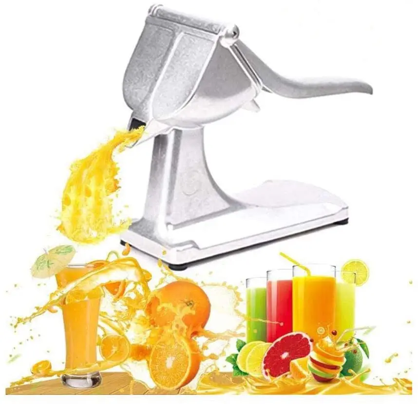 Aluminium Manual Hand Juicer, Fruit Squeezer Heavy Duty Orange Lemon Pomegranate Juice Extractor Hand Press Squeezer