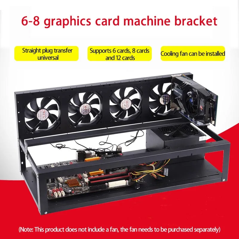 6 GPU 8 GPU Chassis Bracket WK-590 Open Multi-Graphics Bracket GPU Chassis Bracket ETH In-Line Server Chassis Air-Cooled