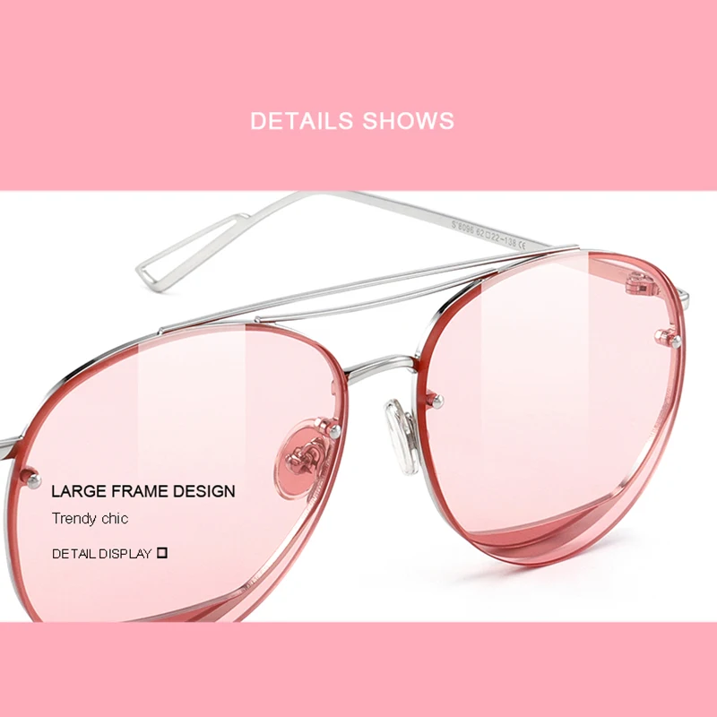 MERRYS DESIGN Women Fashion Oval Sunglasses Rimless Frames Ladies Luxury Brand Trending Sun glasses UV400 Protection S8096N
