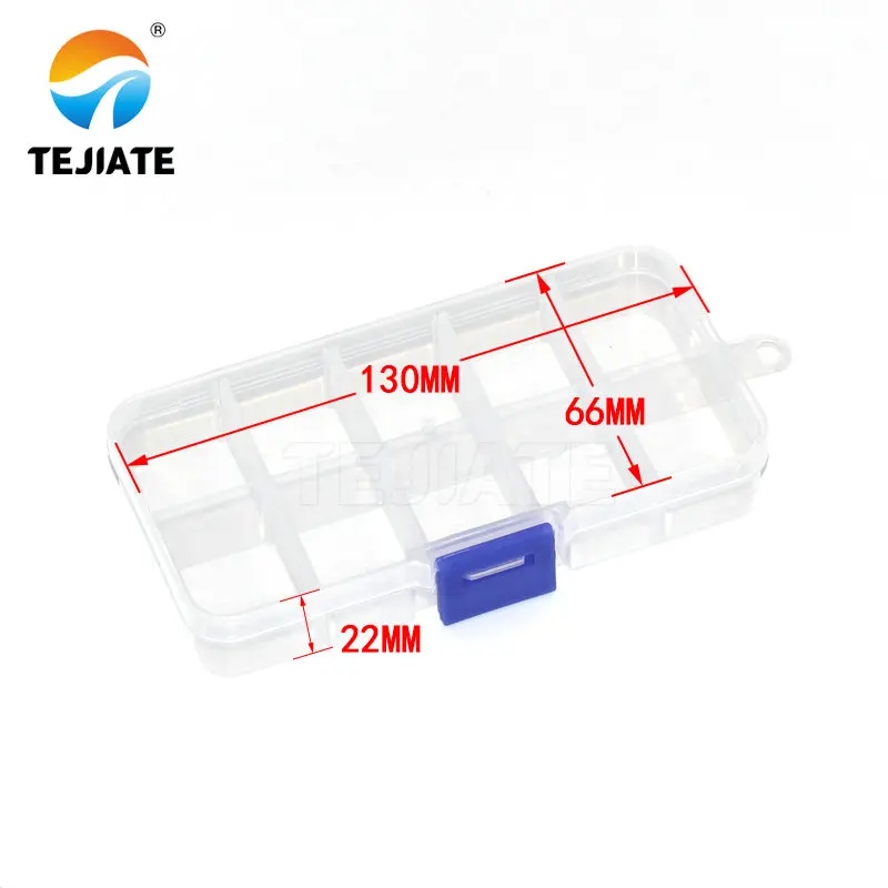 1PCS TEJIATE Storage Box IC Electronic Parts Transparent 8 10 Lattice Arrange Boxes