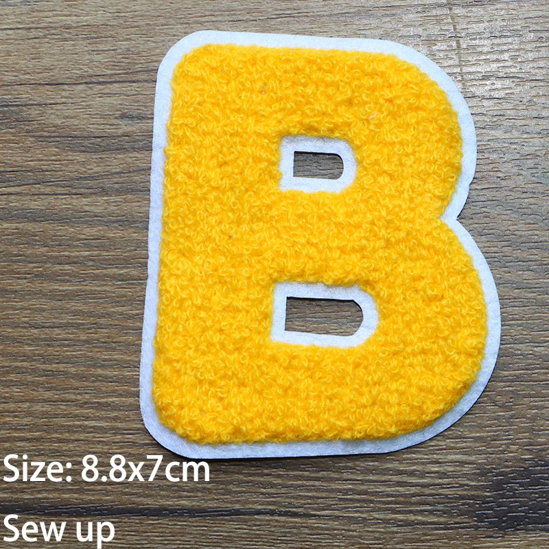 Cartoons Bear Letter M Digital 60 Chenille Icon Towel Embroidery Applique Patches for Clothing DIY Sew up Badges on the Backpack