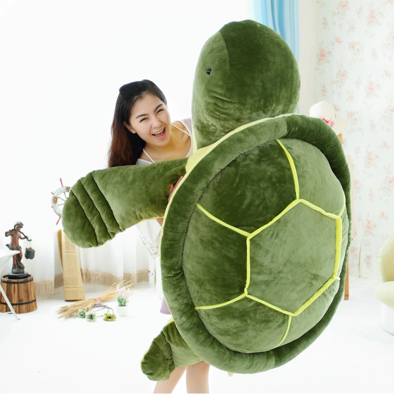 70-110cm Lovely Big Size Tortoise Plush Toys Cartoon Sea Turtle Pillow Stuffed Soft Animal Sofa Cushion for Children Kids Gifts