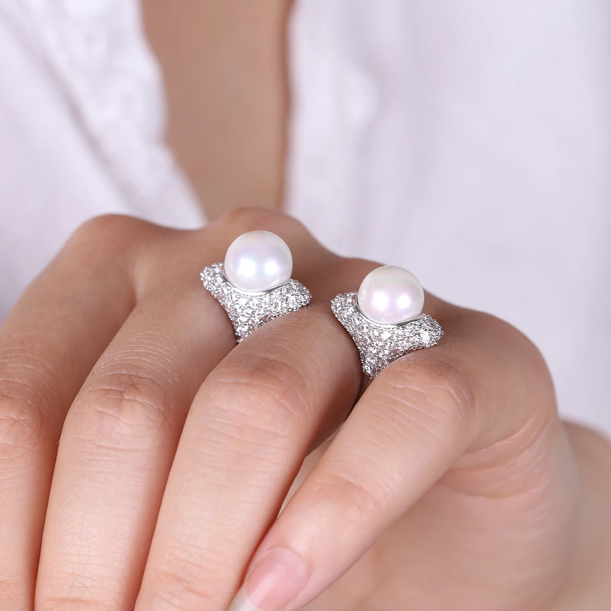 HAHA&TOTO Luxury Party Famous Brand Tassel Rings For Women Inlay Cubic Zirconia Adjustable Crown Ring Famous Brand Fashion Bague