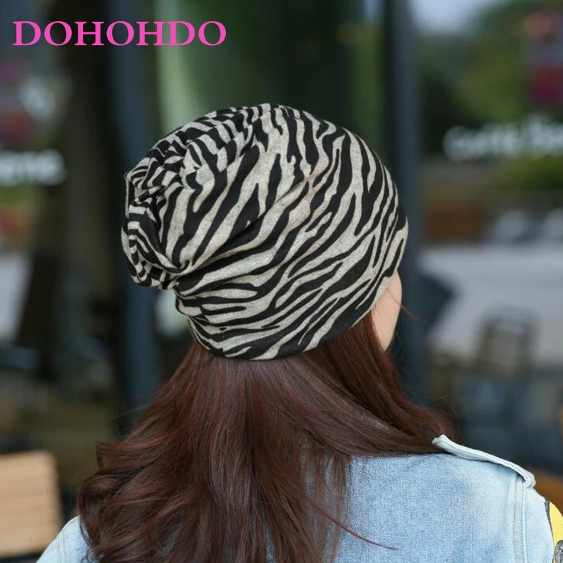 DOHOHDO New Fashion  Hat Scarf Knit 21 Colors Women Beanies Caps Spring Women Beanie Hat For Women Caps 3 Way To Wear Bonnet