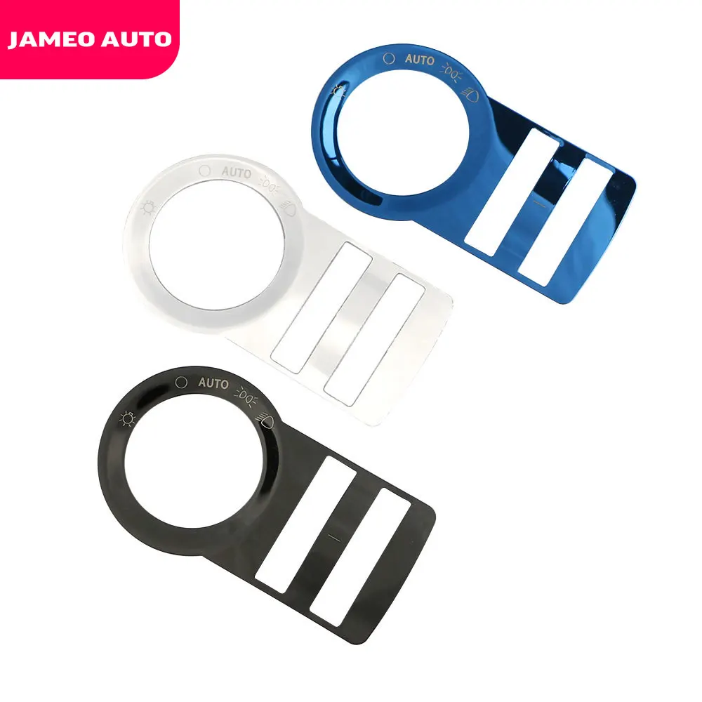 Jameo Auto Stainless Steel Headlight Switch Knob Panel Protection Cover Trim Sticker for Chevrolet Orlando 2009 - 2018 LHD