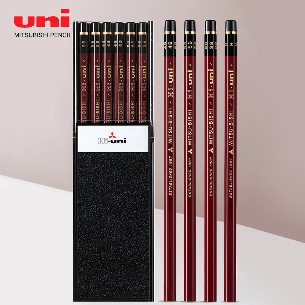 

12pcs UNI HI-UNI Sketching Pencil Set 22 Kinds of Hardness Pencil Test Drawing Card Drawing Sketch Pen 2H/HB/2B/4B/6B Pencil