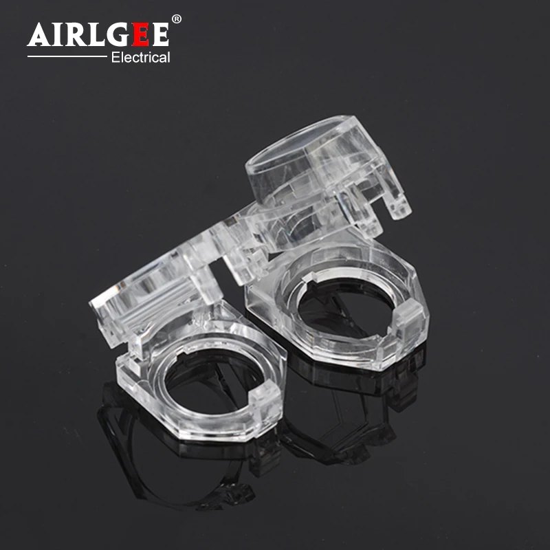 22mm button protective cover transparent square knob switch protective cover flat button reset button high button