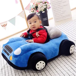 Baby Infant Dining Chair Infant Learn to Sit Sofa Small Car Learn Seat Plush Toys Cartoon Car Fabric Safety Seat