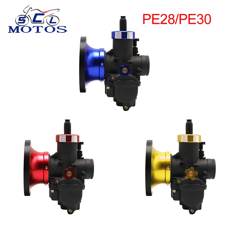 Sclmotos-PE28 PE30 Motorcycle Motorbike Carburetor With 50mm Air Filter Cup For 50cc 70cc 80cc 90cc 110cc 125cc ATV Scooter CRF