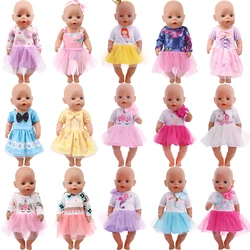 Doll Clothes Handmade Dress For 18 Inch American Doll Accessory Girl Toy 43 cm Baby Born Clothes Doll Accessories Our Generation