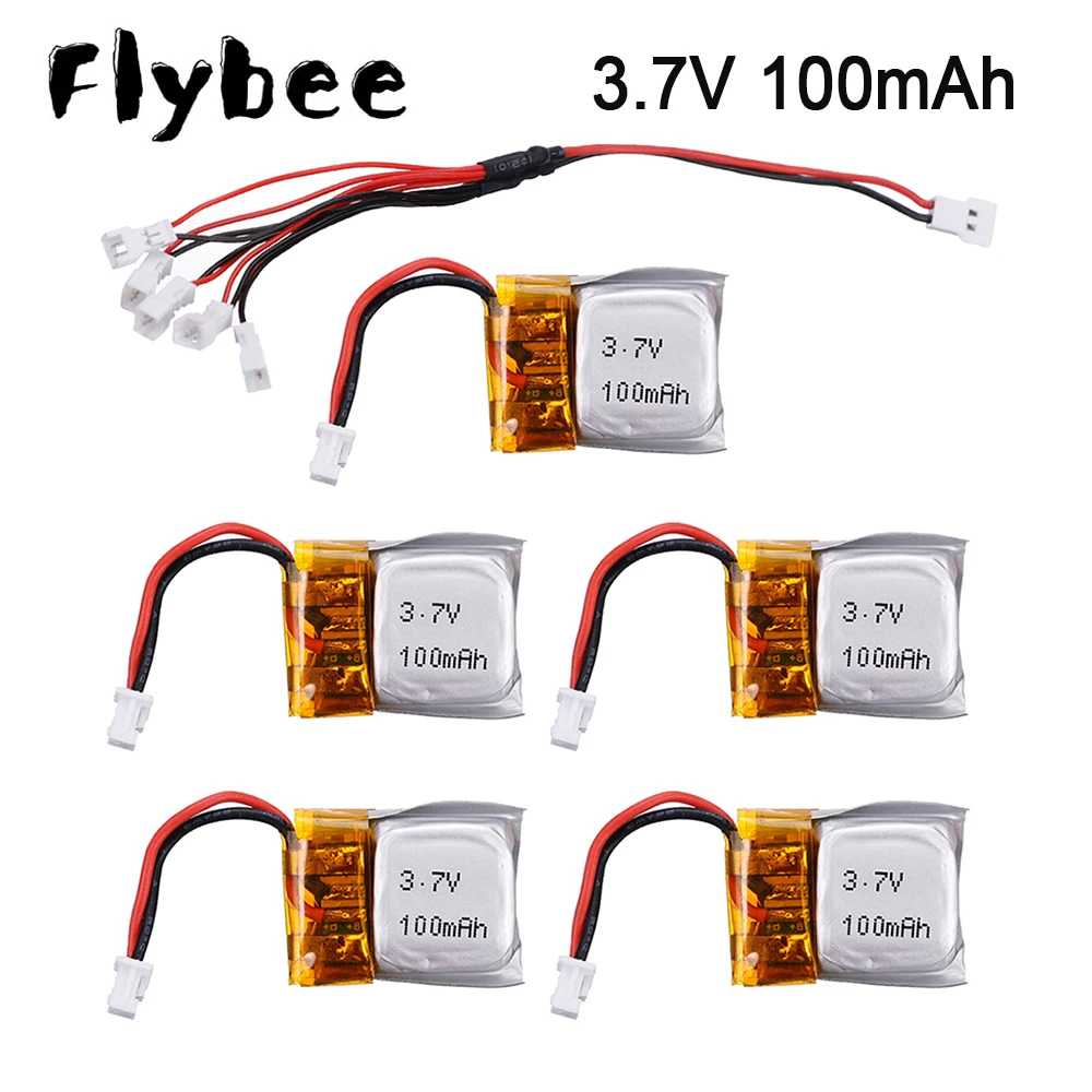 3.7V 100mAh Li-po Battery 1.25mm plug For Wltoys V272 V282 V292 for Hubsan Q4 H111 Mini RC Quadcopter Drone Battery