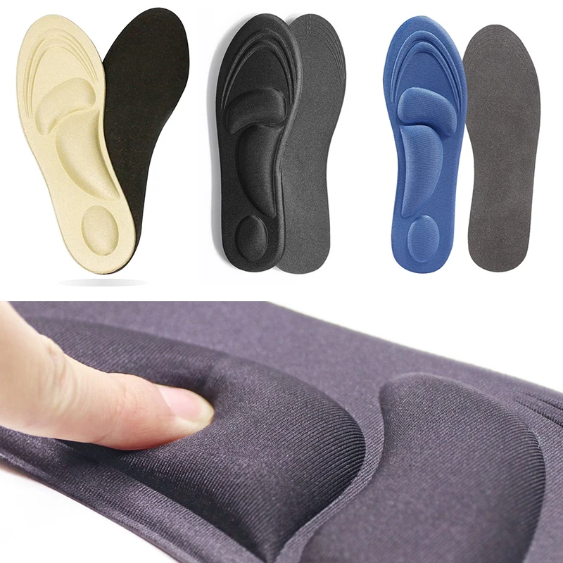 2PCS4D Foam Insoles for Shoes Arch Support High Heel Pad Pain Relief Feet Care Absorb Sweat Deodorant Flat Feet Shoe Insole Mats electric neck massager cervical pillow heating vibration massage back traction relax sleeping memory foam pillow spine support