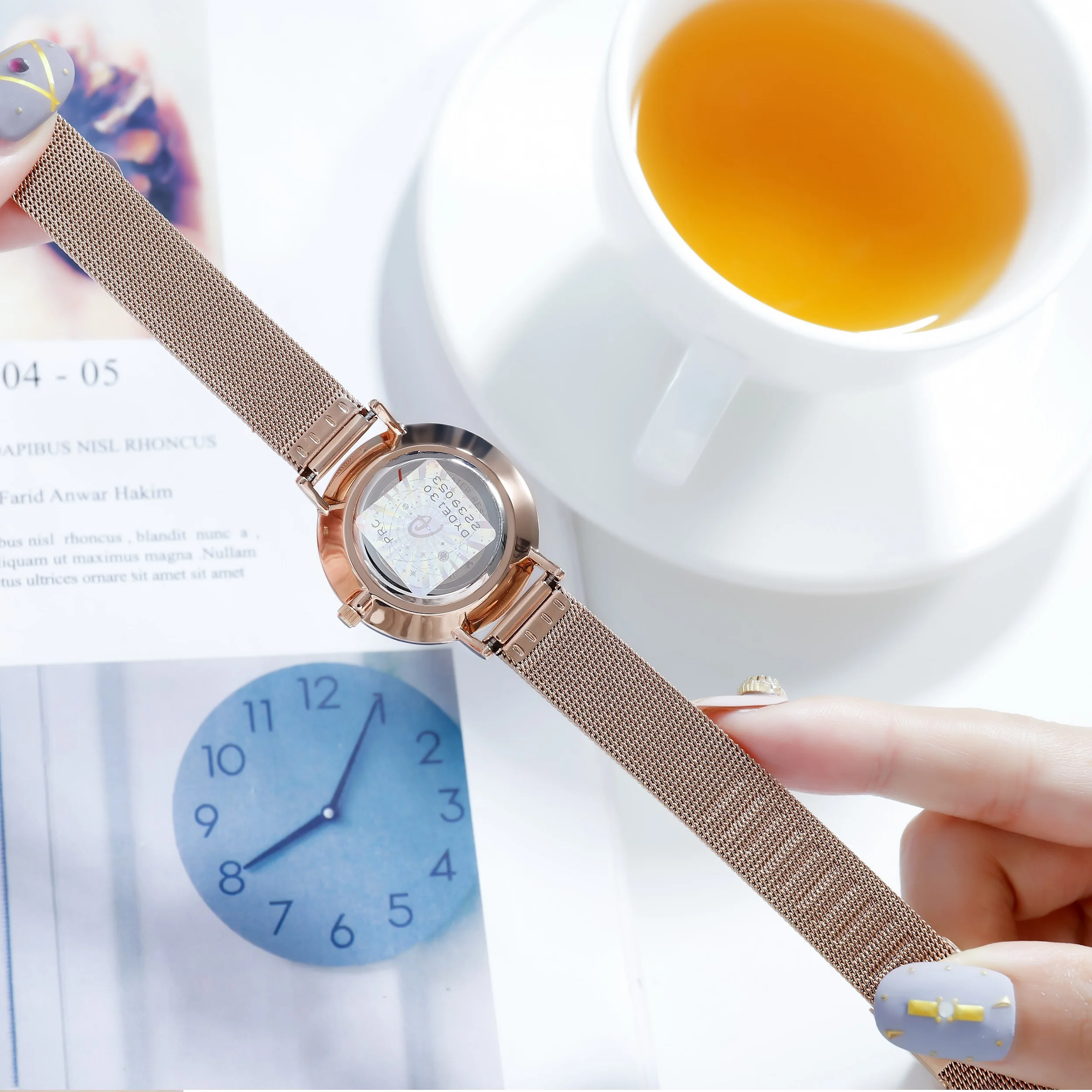 Disney Women Quartz Watches Simple Minimalist Steel Mesh Band Wristwatches Lady Female Montre Femme Reloj Mujer Watches MK-13010