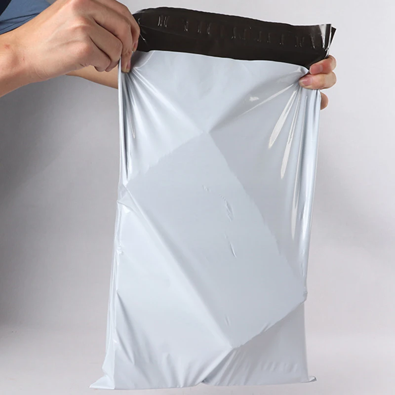 10pcs White Plastic Envelope Bag, Self Adhesive Courier Storage Bag, Waterproof Poly Mailer Bag, Shipping Mailing Express Bags