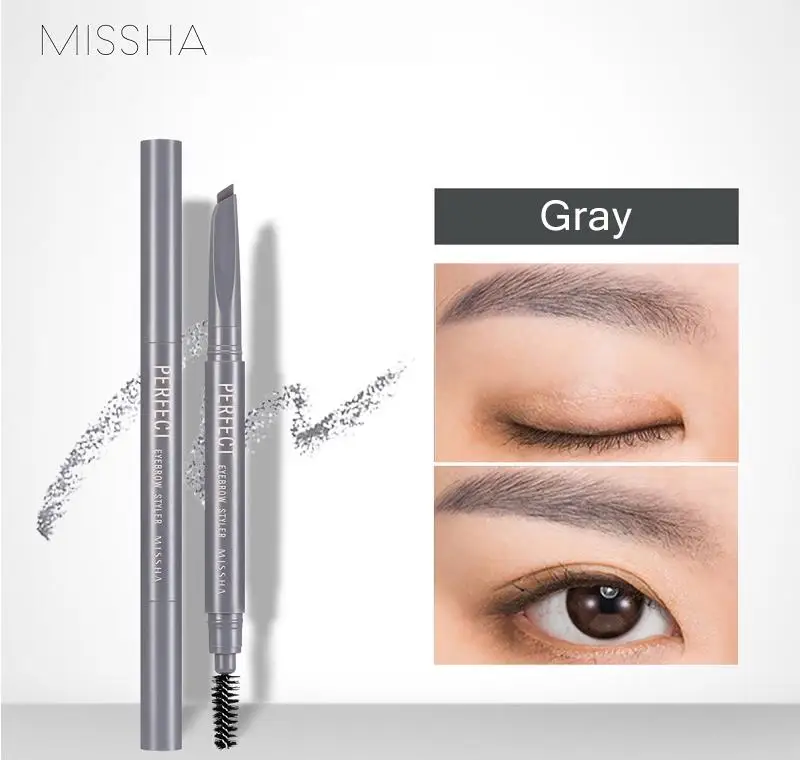 MISSHA Perfect Eyebrow Styler1pcs Auto Type Eyebrow Natural Long Lasting Paint Tattoo Eyebrow Waterproof Black  Korea Cosmetics