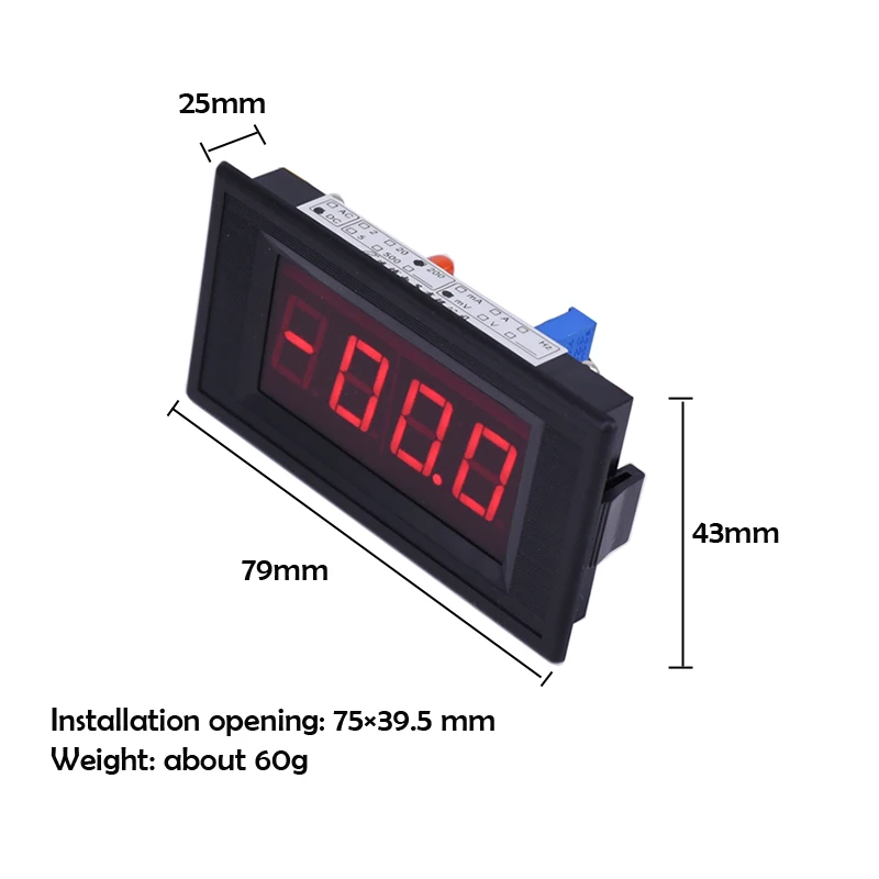 High-precision Digital LED Millivoltmeter DC200MV Three and a Half Positive and Negative Voltage Measurement