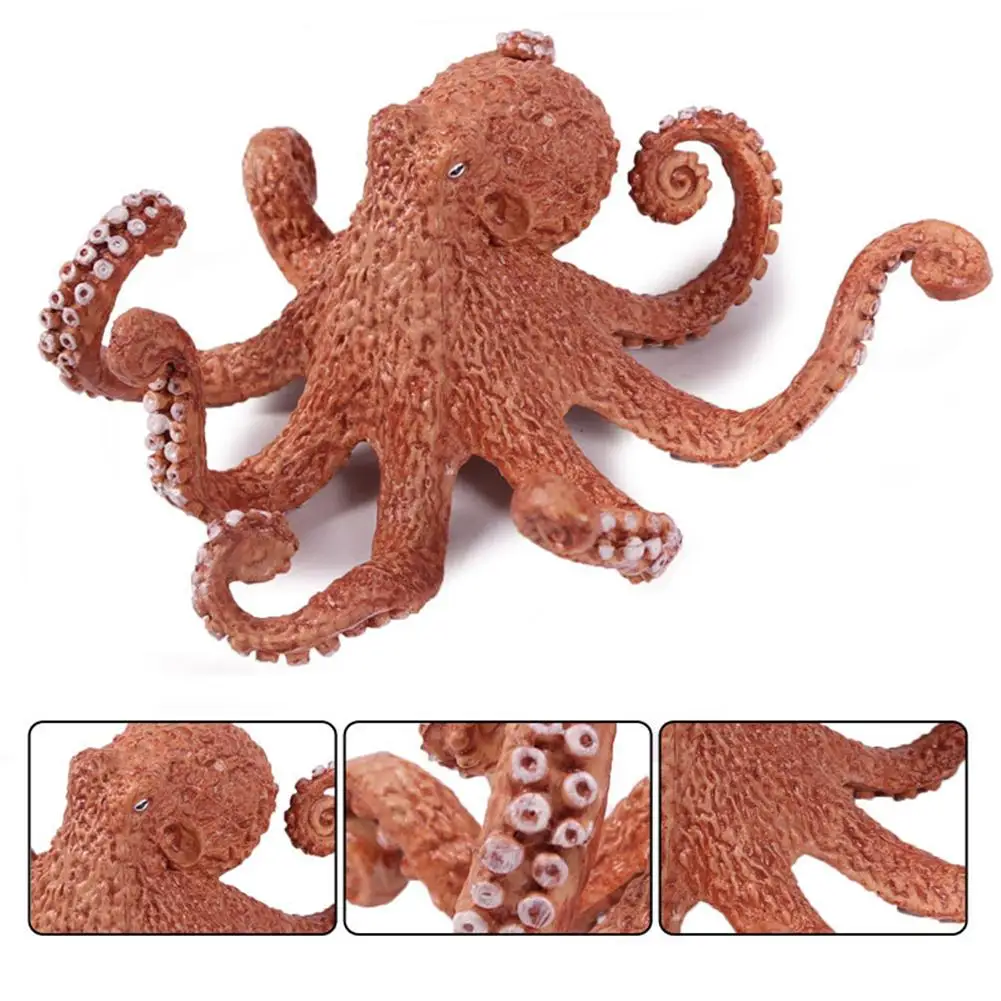 Ocean Sea Life Simulation Animal Model set Turtle Octopus Crocodile Action Toys figure Kids Educational Collection Gift