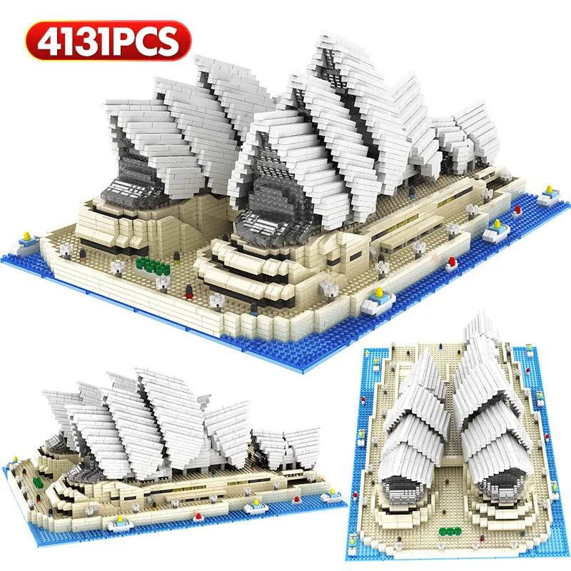 

4131PCS Mini Diamond Blocks Famous City Architecture Sydney Opera House Model Building Blocks Bricks Toys for Children Gifts