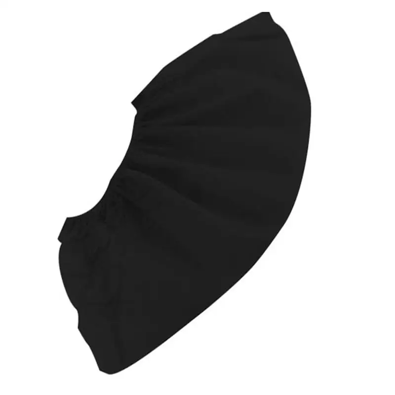 100Pcs Black Disposable Non-Woven Shoe Cover Thick One-Time Shoe Cover Non-Slip Shoe Cover Dustproof Household Foot Cover