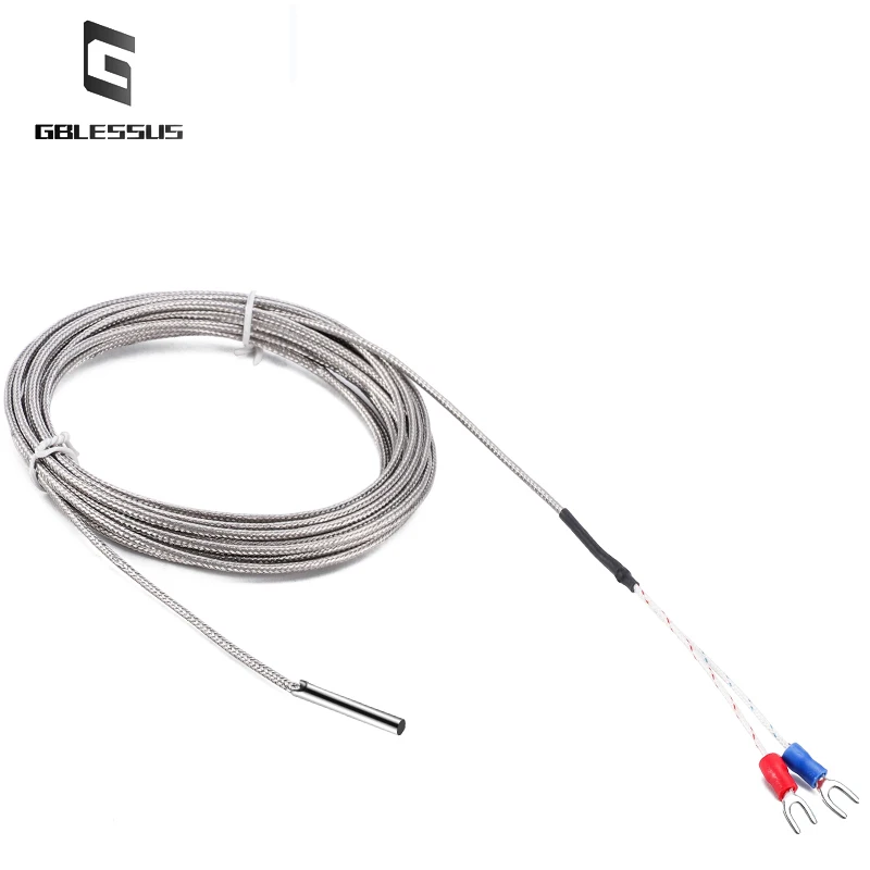 K/E Probe Thermocouple Thermal Resistance Temperature 304 Probe Type Temperature Wire Small Cylindrical Temperature Sensor