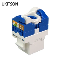 Cable giratorio CAT6 RJ45 sin Toolless LAN Insert Keystone Ethernet Module Jack Gigabit UTP Tool-free Ineternet Socket