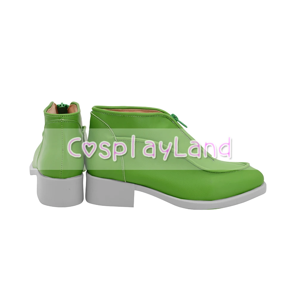 JoJo's Bizarre Adventure Golden Wind Giorno Giovan Cosplay Boots Shoes Green Men Customized Accessories Halloween Party Shoes