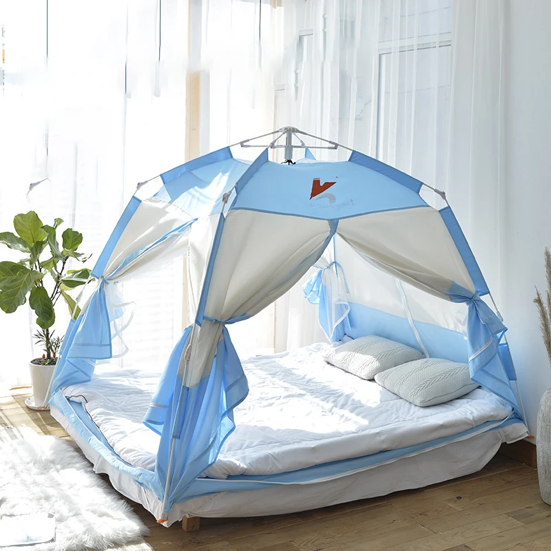 3-4 Person Use Automatic Bed Tents Children Adults Indoor Summer Anti-Mosquito Winter Household Thicken Warm Tienda De Campaña