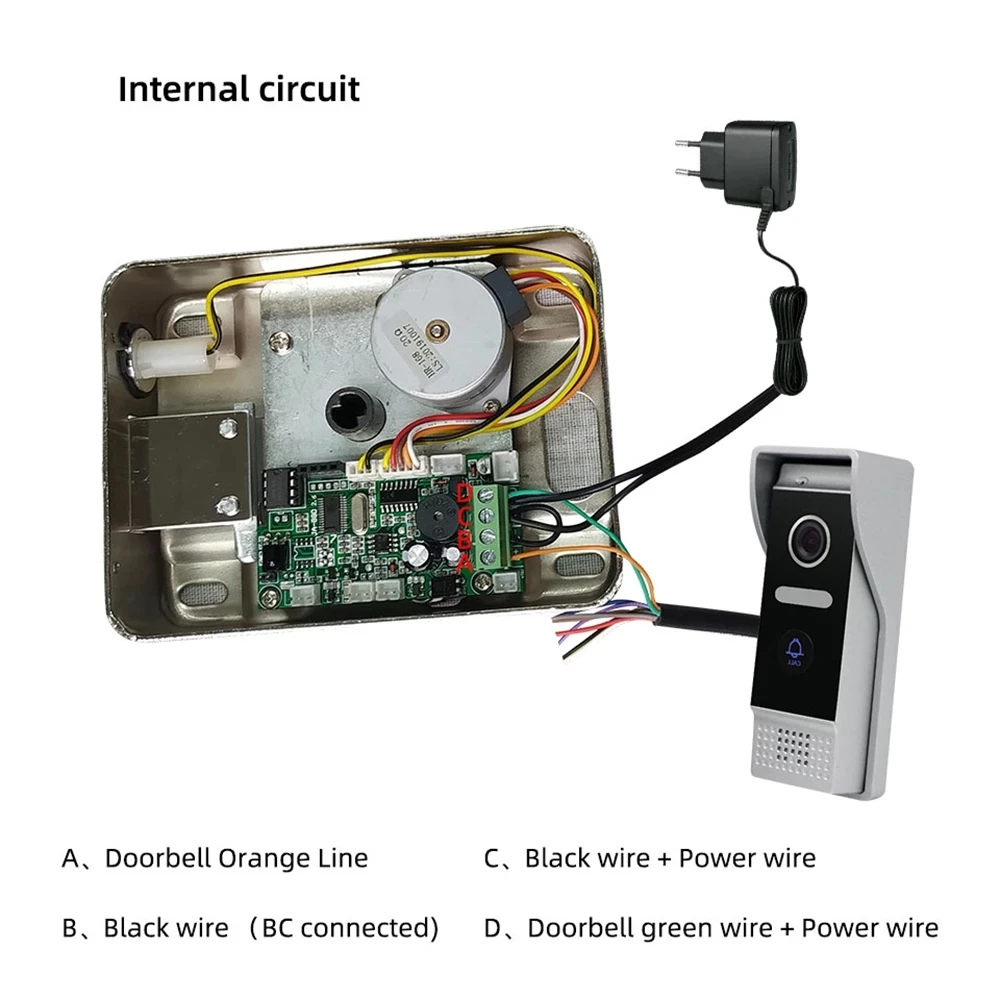 Jeatone Electric Lock Video Intercom Lock stainless steel Waterproof Prevent Rusting Gate Doorlock With Key