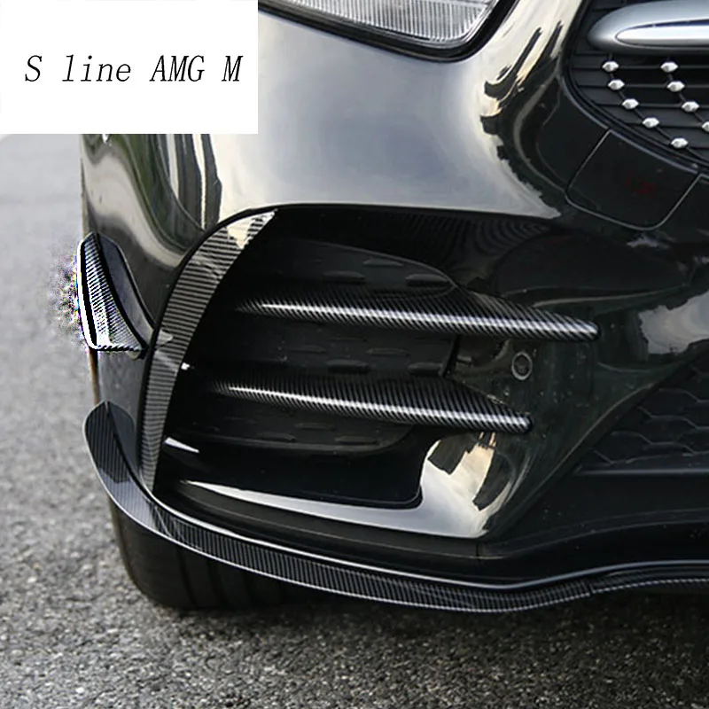 Car styling for Mercedes Benz A Class W177 head fog lamp grille slats auto lights covers Stickers Trim Carbon fiber Accessories