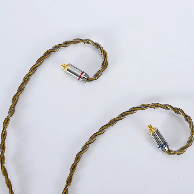Cable para auriculares HiFi, línea de actualización de 4 núcleos, chapado en cobre y oro mezclado, MMCX/0,78mm, 2 pines/QDC/TFZ para SE535 UE900S, venta directa de fábrica