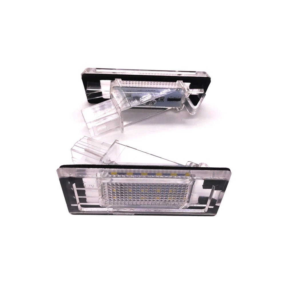 2Pcs For Renault Espace Scenic Laguna Fluence Captur Modus For Dacia Duster Lodgy Logan White LED License Number Plate Light