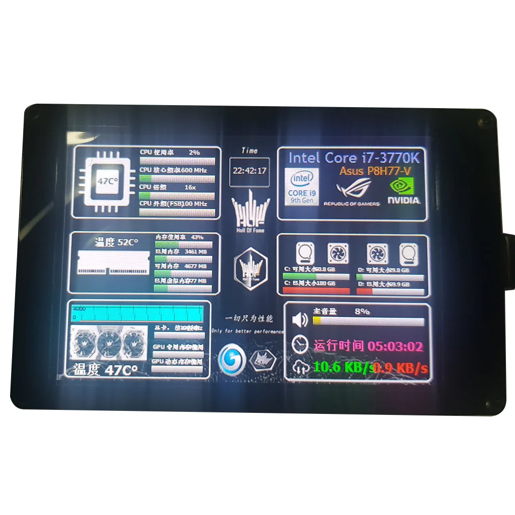 Imagem -06 - Ips Lcd Monitor Display 35 Usb Aida64 Chassi Sub-tela Computador de Suporte Raspberry pi