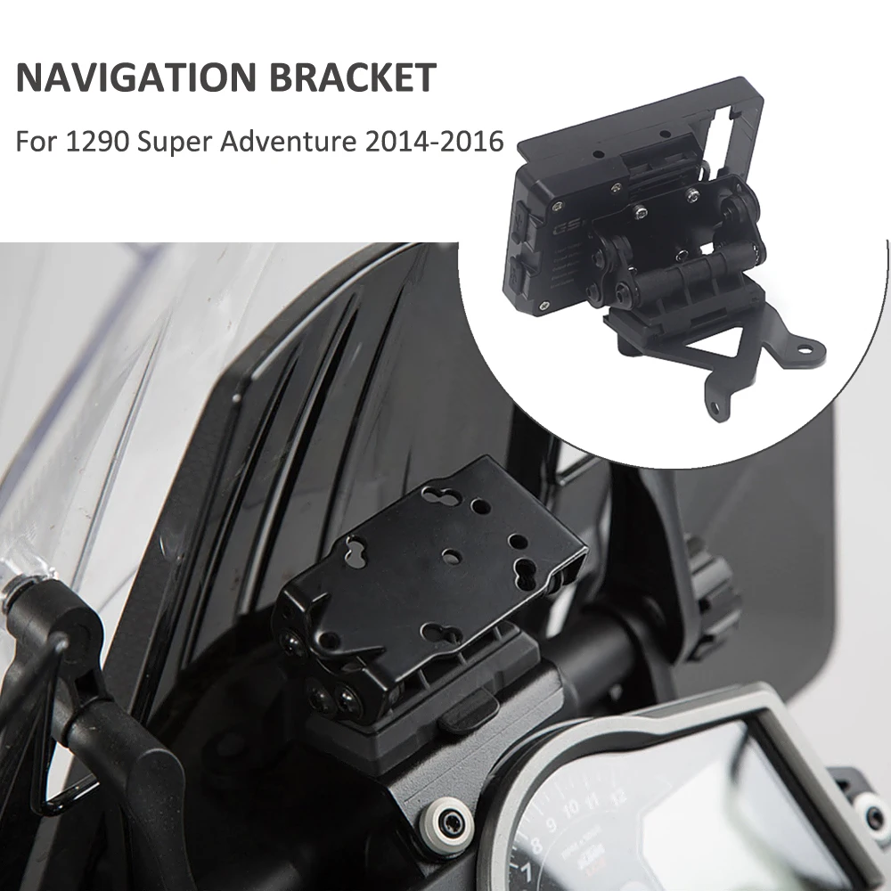 

NEW For 1290 Super Adventure 2014 2015 2016 Motorcycle SMART PHONE Navigation GPS Plate Bracket Adapt Holder Kit