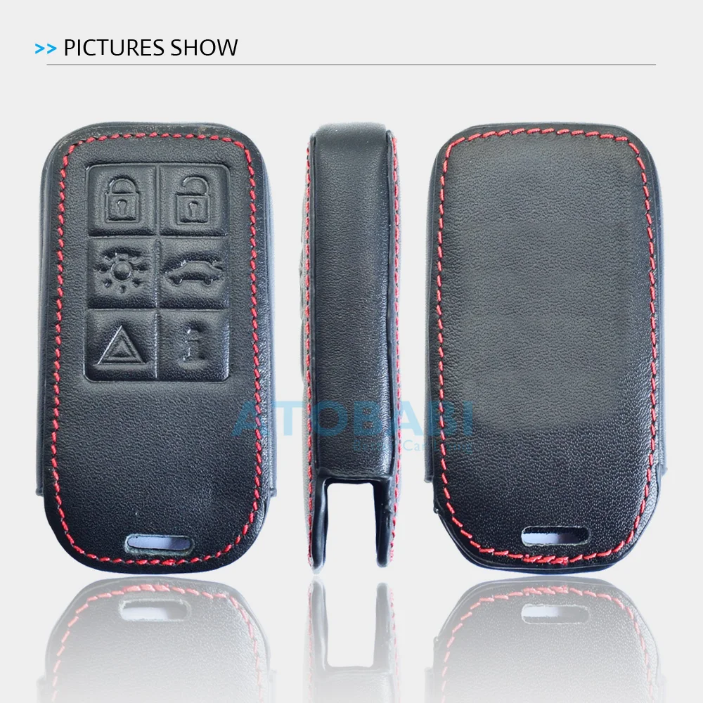 Leder Auto Schlüssel Abdeckung Tasche Für Volvo XC70 XC60 V70 V60 S80 S60 V40 Schlüsselbund Halter Smart Keyless Fernbedienung Fobs Shell schutz Fall – Detail 2