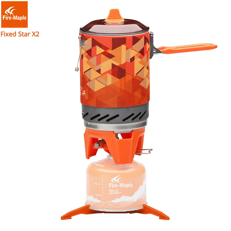 Fire Maple X2 compact One-Piece Camping Stove Heat Exchanger Pot camping equipment set Flash Personal Cooking System FMS-X2