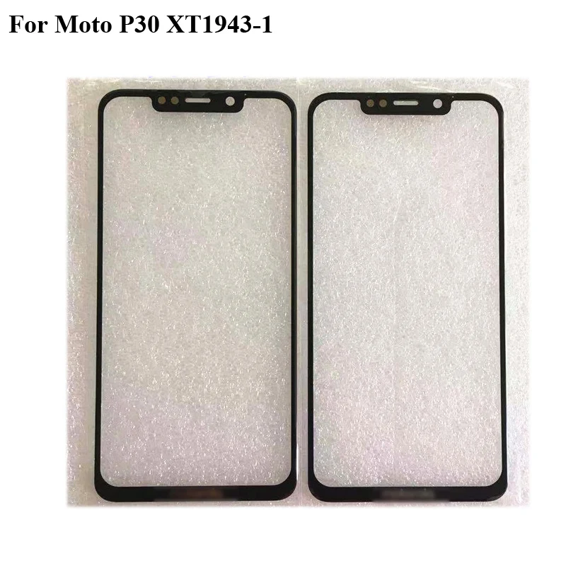 For MOTO P30 XT1943-1 Front Outer touch Screen Glass Lens without flex cable Cover Repair Parts For MOTO P 30 XT1943-1