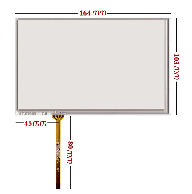 

New 7 inch Touch Screen Panel for AT070TN83 V.1 164*103mm 4-Wires Glass Monitor