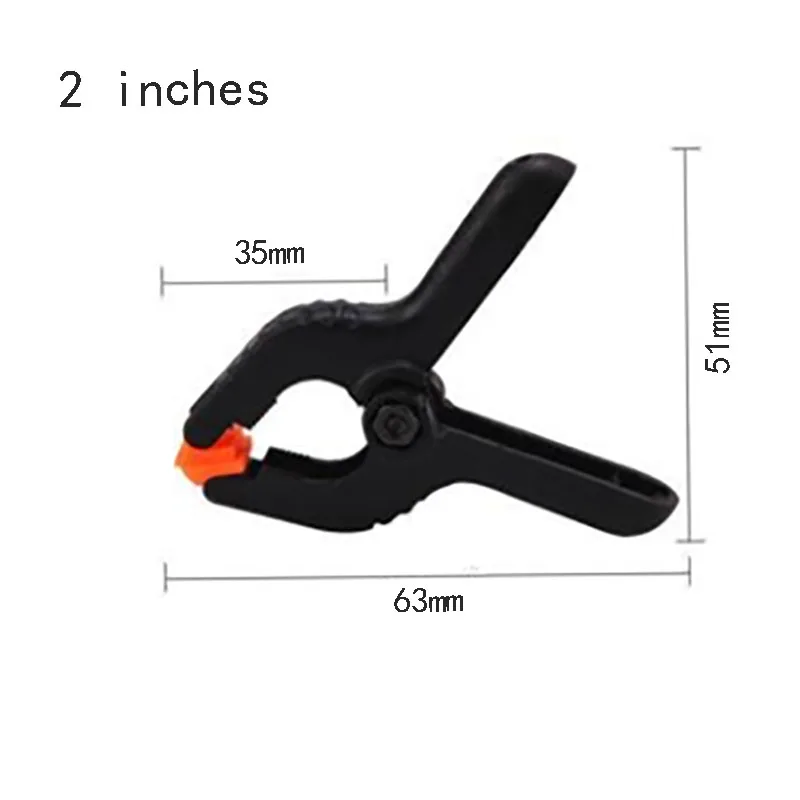 10pcs Universal Plastic Clips Clamp Fixture Fastening Tools for Woodworking Spring Clip Studio Background Clip 2'' 3'' 4‘’ inch