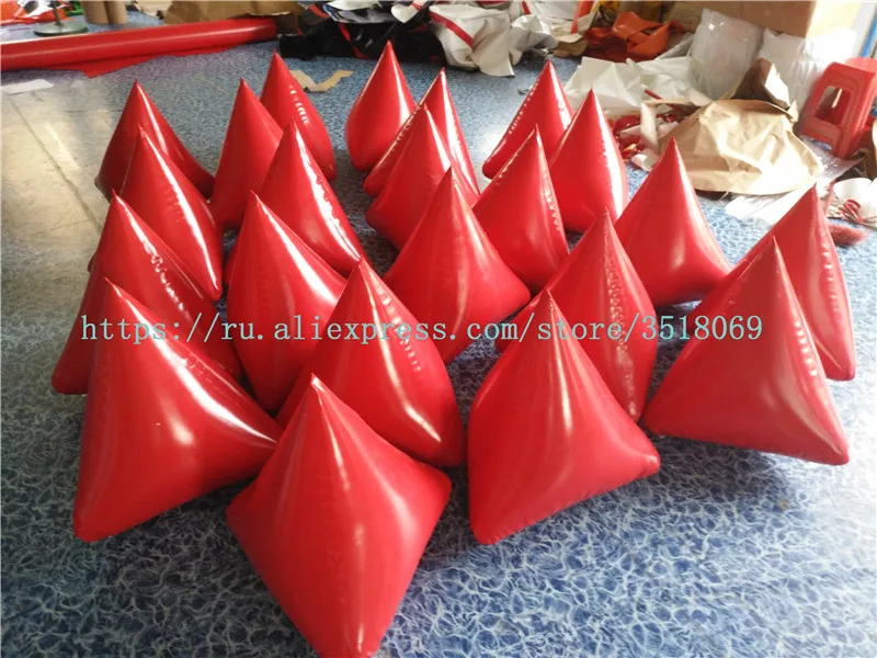 Factory sells pvc60cm water triangle buoy, inflatable water advertising buoy, water sports water competition logo