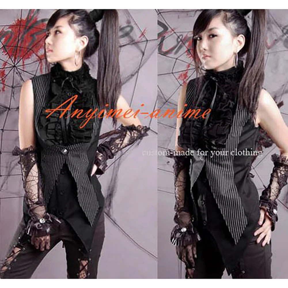 fondcosplay hiphop Gothic Tripp Lolita Punk Fashion black cotton Shirt pants Cosplay Costume CD/TV[CK1149]