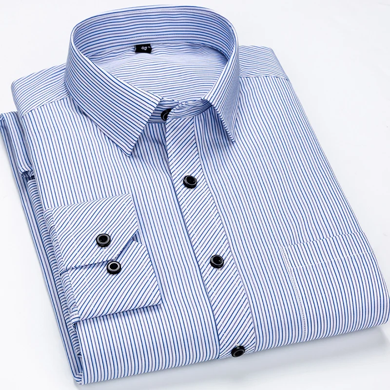 DAVYDAISY-Camisa de manga larga para hombre, ropa de sarga a cuadros, informal, a la moda, 17 colores, DS342, novedad de 2020