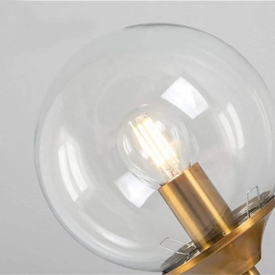 Glass Lamp Shade Accessory Replacement Globe Glass Cover D15cm D13cm Lampshade for Magic Bean Chandelier Transparent Amber