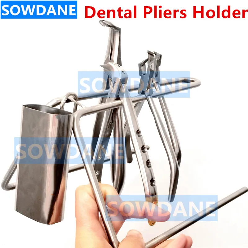 New Dental Orthodontic Plier Stand Forcep Placer Scissor Holder Rack Dentistry Instrument Tool Stainless Steel( without Plier)