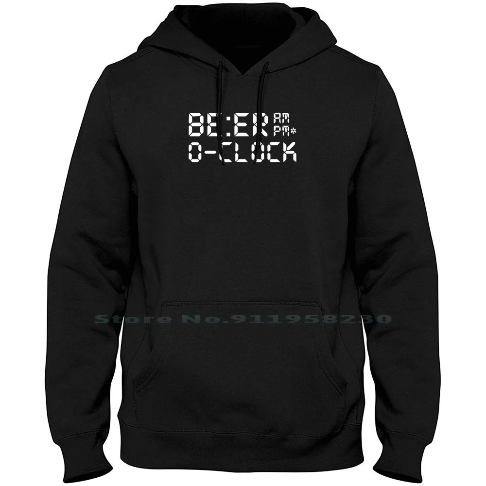 Beer O'clock Mens Funny Men WoHoodie Sweater 6XL Big Size Cotton Music Movie Humor Clock Lock Beer Fun Bee Ny Me Funny Anime