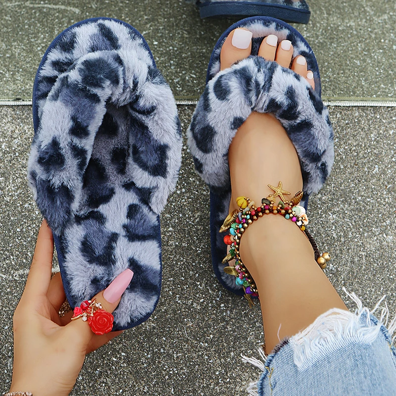 COOTELILI Slippers Winter Shoes For Woman Home Slippers New Fashion Slippers Shoes Flat Heel Flip Flops Plus Size 41 42 43