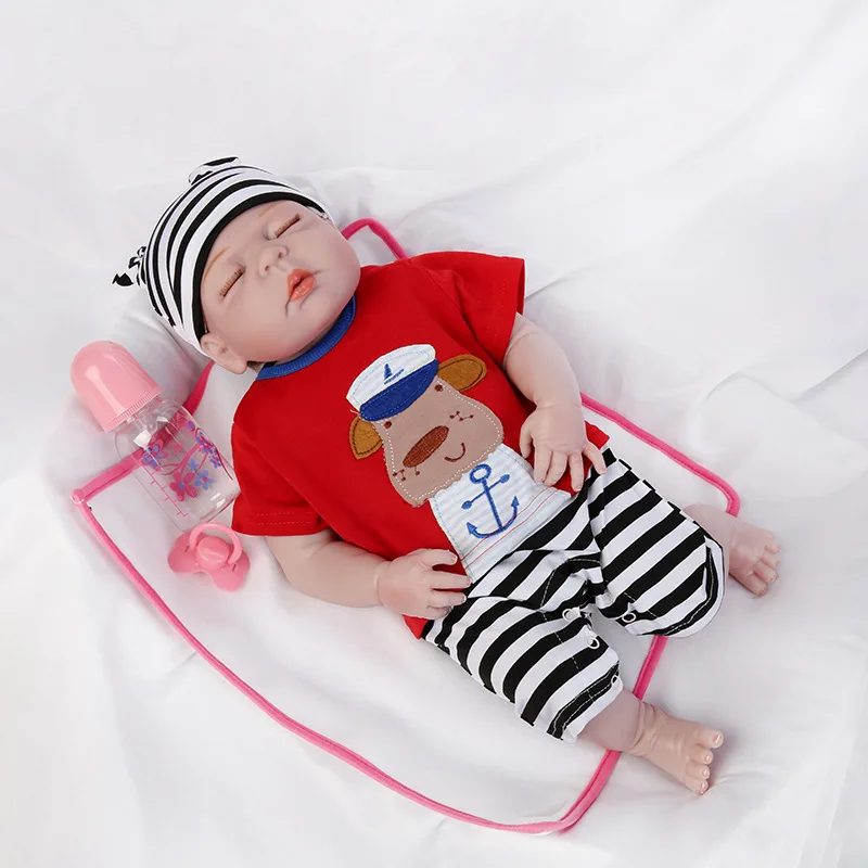 

Explosive 24 Inch Rebirth Doll Simulation Soft and Comfortable Silicone Baby Baby Fashion Cute Doll Toy Early Education Toy