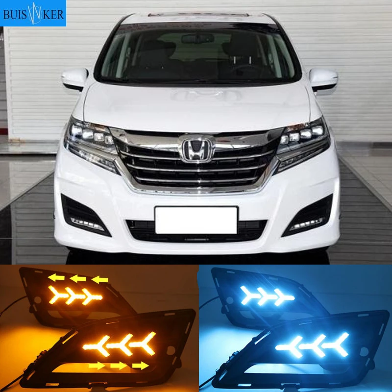 

1set car headlight for honda elysion daytime Light car accessories 2016~2019 LED DRL headlamp for elysion fog light