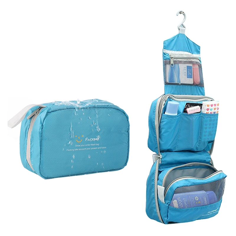 Hanging Toiletry Storage Bag Waterproof Travel Kit Toiletry Wash Organizer Kit for Cosmetic Bag Hanging Hook Shower Makeup Bags