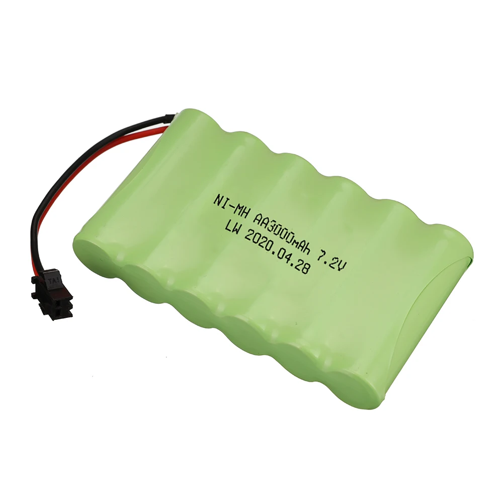 7.2v 3000mAh akumulator i ładowarka do samochodów RC roboty zbiorniki łodzie pistoletowe 7.2v akumulator NiMH AA 3000mah 7.2v ładowalny akumulator